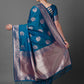 Mitera Ethnic Motifs Woven Design Zari Silk Blend Banarasi Saree | Swadesiicart