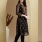 ADA Women Black Embroidered Regular Chikankari Kurta with Trousers | Swadesiicart