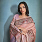 Vishnu Weaves Women's Peach Cotton Silk Zari Woven Saree with Blouse - Swadesiicart