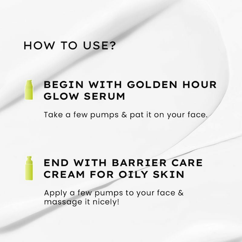 Hyphen By Kriti Sanon Daily Night Care Routine with Glow Serum & Barrier Care Cream For Oily & Combination Skin | Swadesiicart