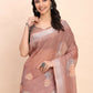 Shree Shyam Fashion Linen Cotton Brown Saree