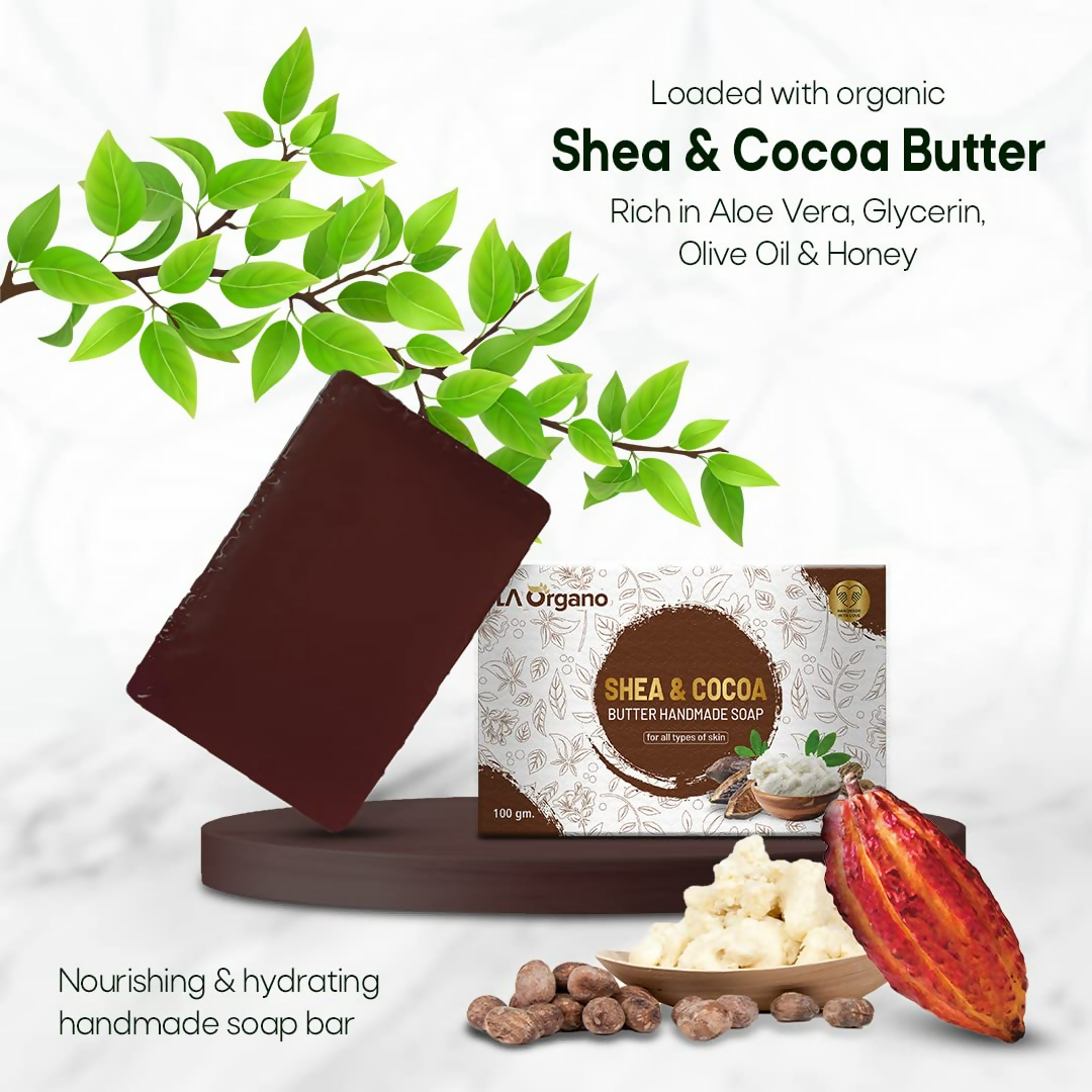 LA Organo Shea & Cocoa Butter Handmade Soap | Swadesiicart