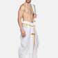 Sethukrishna Men White & Gold-Toned Solid Ready Made Dhoti Pants | Swadesiicart
