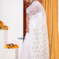 Very Much Indian Jamdhani Cotton Saree With Polka Dot Pallu - White | Swadesiicart