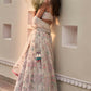 Jyoti Fashion Cream Thread Embroidery Georgette Designer Lehenga Choli with Dupatta | Swadesiicart