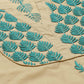 ADA Women Beige & Teal Green Chikankari Embroidered Sustainable Handloom Kurta with Trousers | Swadesiicart