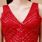 Tikhi Imli Embroidered Mirror Work Sleeveless Saree Blouse | Swadesiicart