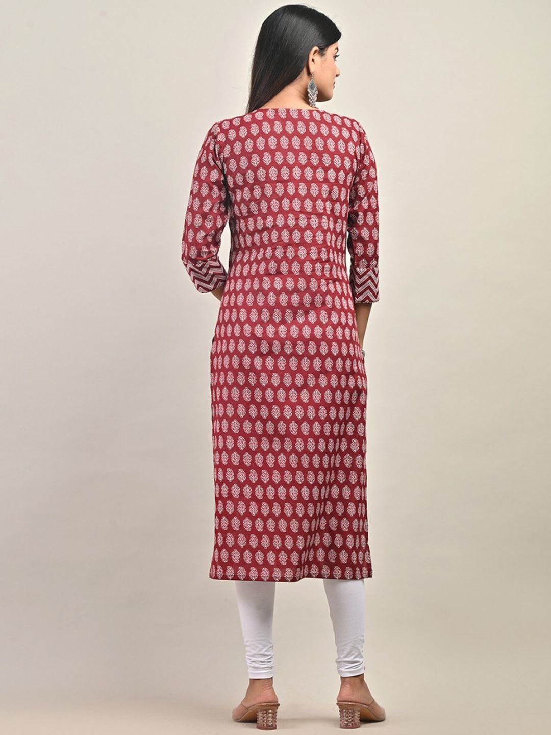 Swasti Ethnic Motifs Printed Gotta Patti Pure Cotton Kurta - Swadesiicart