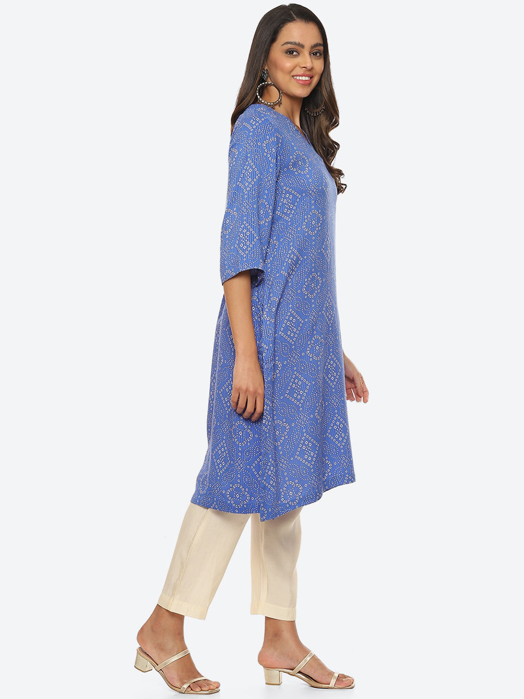 Biba Bandhani Printed Kurta - Swadesiicart