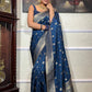 Kalini Ethnic Motifs Woven Design Zari Detailed Banarasi Saree | Swadesiicart