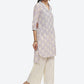 Biba V-Neck Ethnic Motifs Printed Pure Cotton Kurta - Swadesiicart
