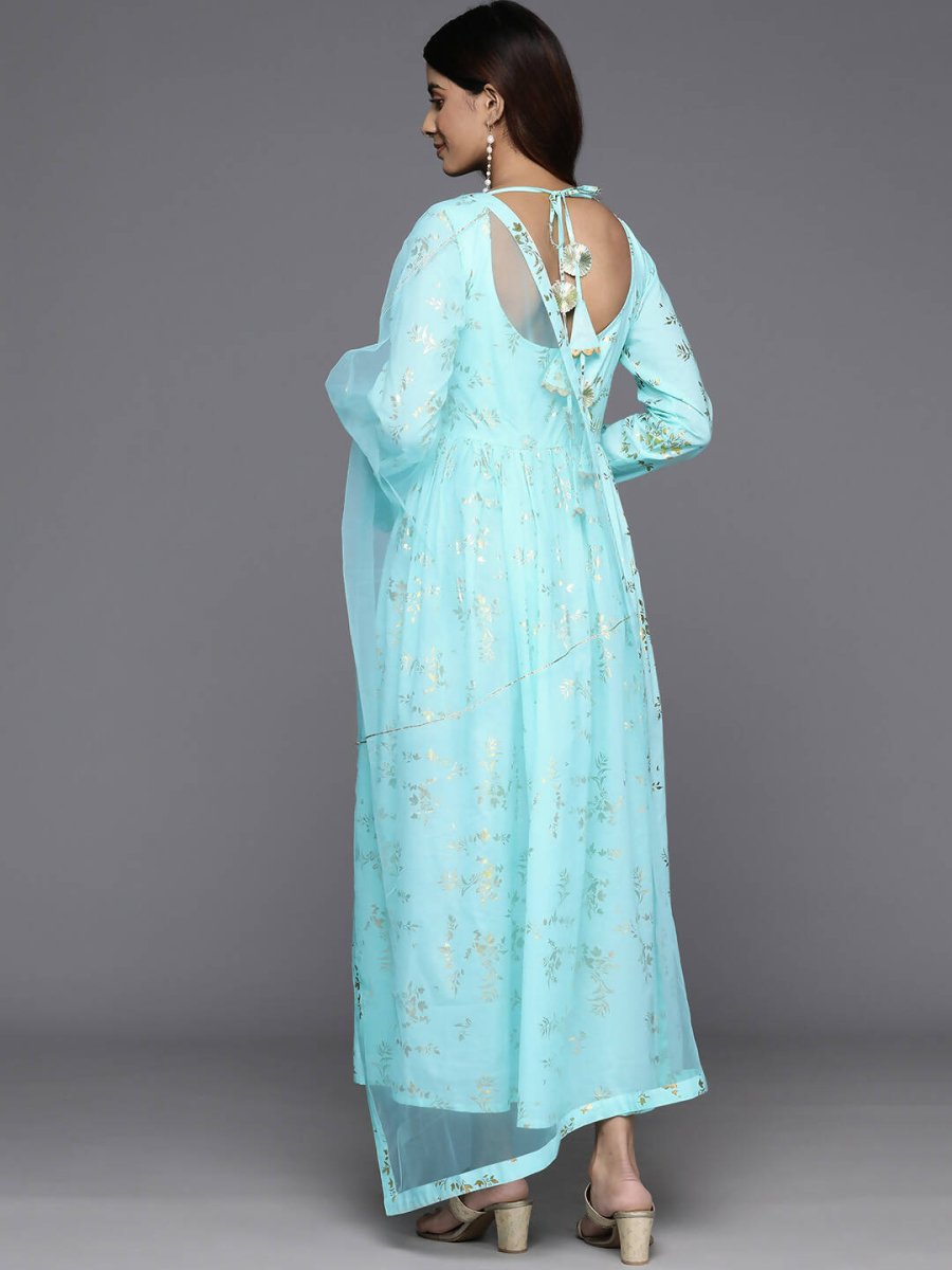 Ahalyaa Women's Traditional wear Dress - Blue | Swadesiicart