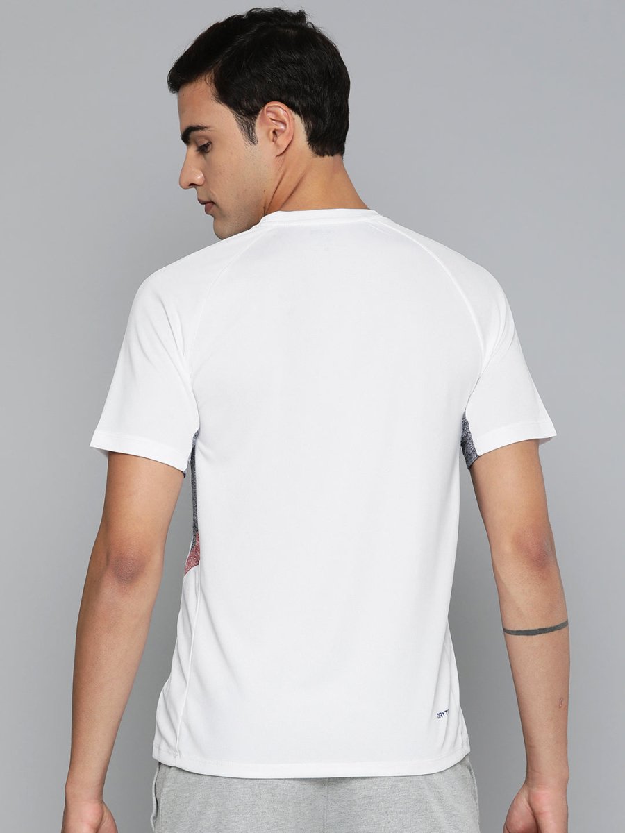 Alcis Men Colourblocked Dry Tech Slim Fit Sports T-shirt | Swadesiicart