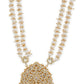 White Brass Gold-Polished Necklace - Ruby Raang | Swadesiicart