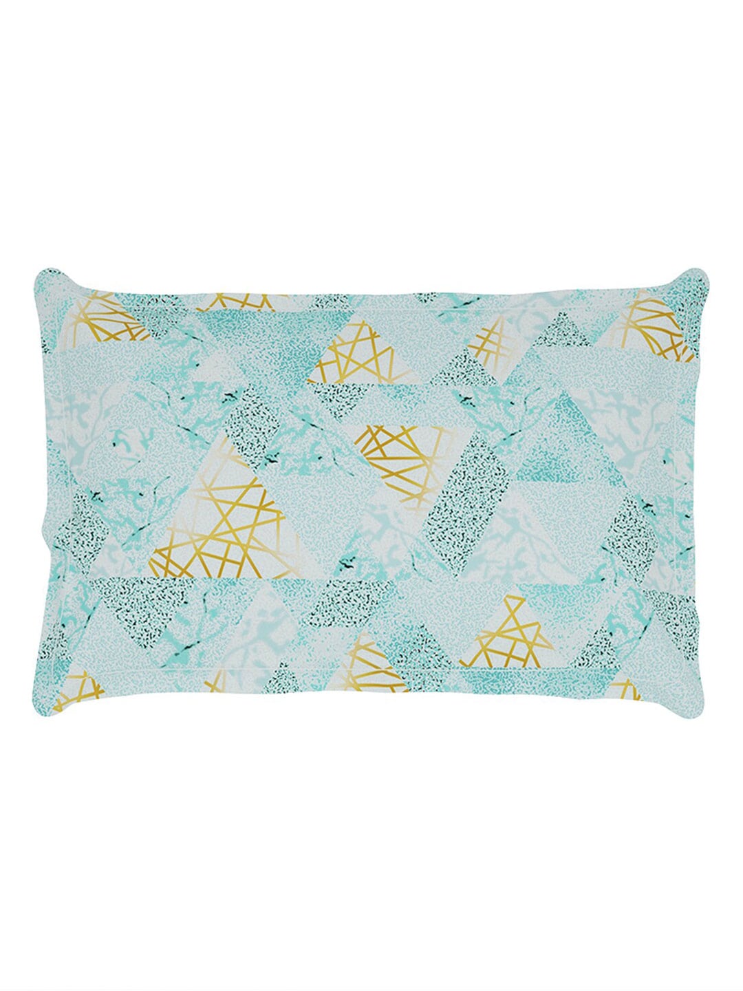 Story@home Blue & Yellow Printed Microfiber 180 TC Bedsheet With Pillow Cover - Swadesiicart