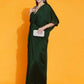 Women Republic Green Georgette Hand Embellished Kaftan Style Gown | Swadesiicart