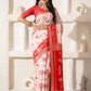 Shree Shyam Fashion Linen Cotton Red & White Saree