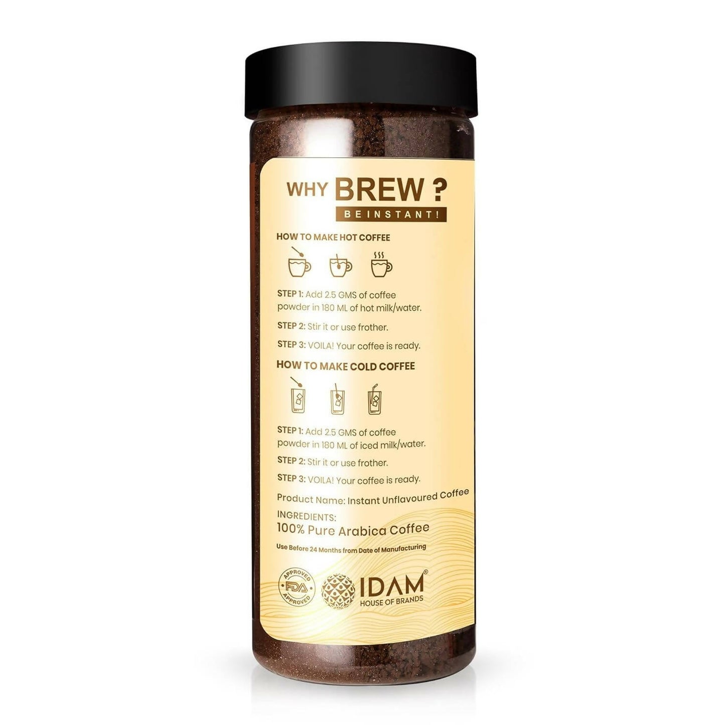 Bevzilla Premium Butterscotch Coffee Powder 100% Arabica | Swadesiicart