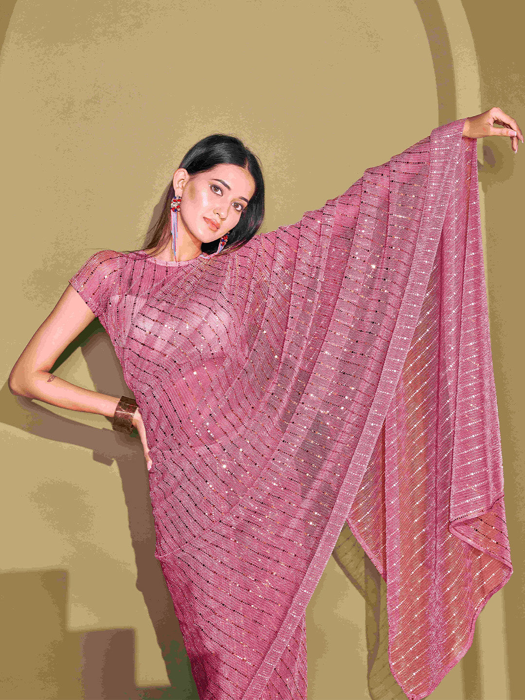Tikhi Imli Embellished Sequinned Saree | Swadesiicart