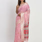 Shree Shyam Fashion Linen Cotton Light Pink Saree