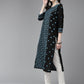 ADA Women Floral Embroidered Cotton Chikankari Kurta | Swadesiicart