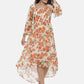 Souchii Women Cream-Coloured Printed A-Line Dress - SOUCHII