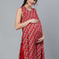 Aks Checked Maternity Kurta