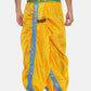 Sethukrishna Men Yellow Solid Double Layer Readymade Dhoti Pant | Swadesiicart