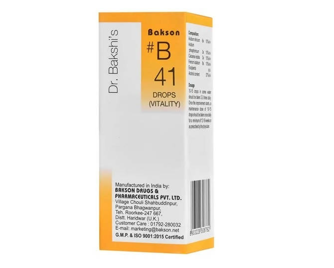 Bakson's Homeopathy B41 Drops | Swadesiicart
