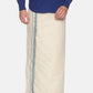 Sethukrishna Mens Off White Traditional Kerala Double Mundu | Swadesiicart