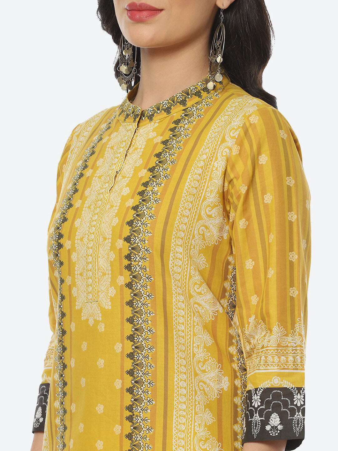 Biba Women Ethnic Motif Printed Cotton Kurta - Swadesiicart