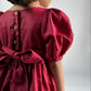ArthLife Maroon Wreath Partywear Dress
