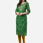 HERE&NOW Women Green Leheriya Printed Pure Cotton Kurta - Swadesiicart