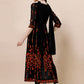 Kalini Floral Thread Work Pleated Anarkali Kurta with Dupatta - Swadesiicart