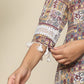 Yufta Beige Cotton Geometric Print Straight Kurta Pant Dupatta Set