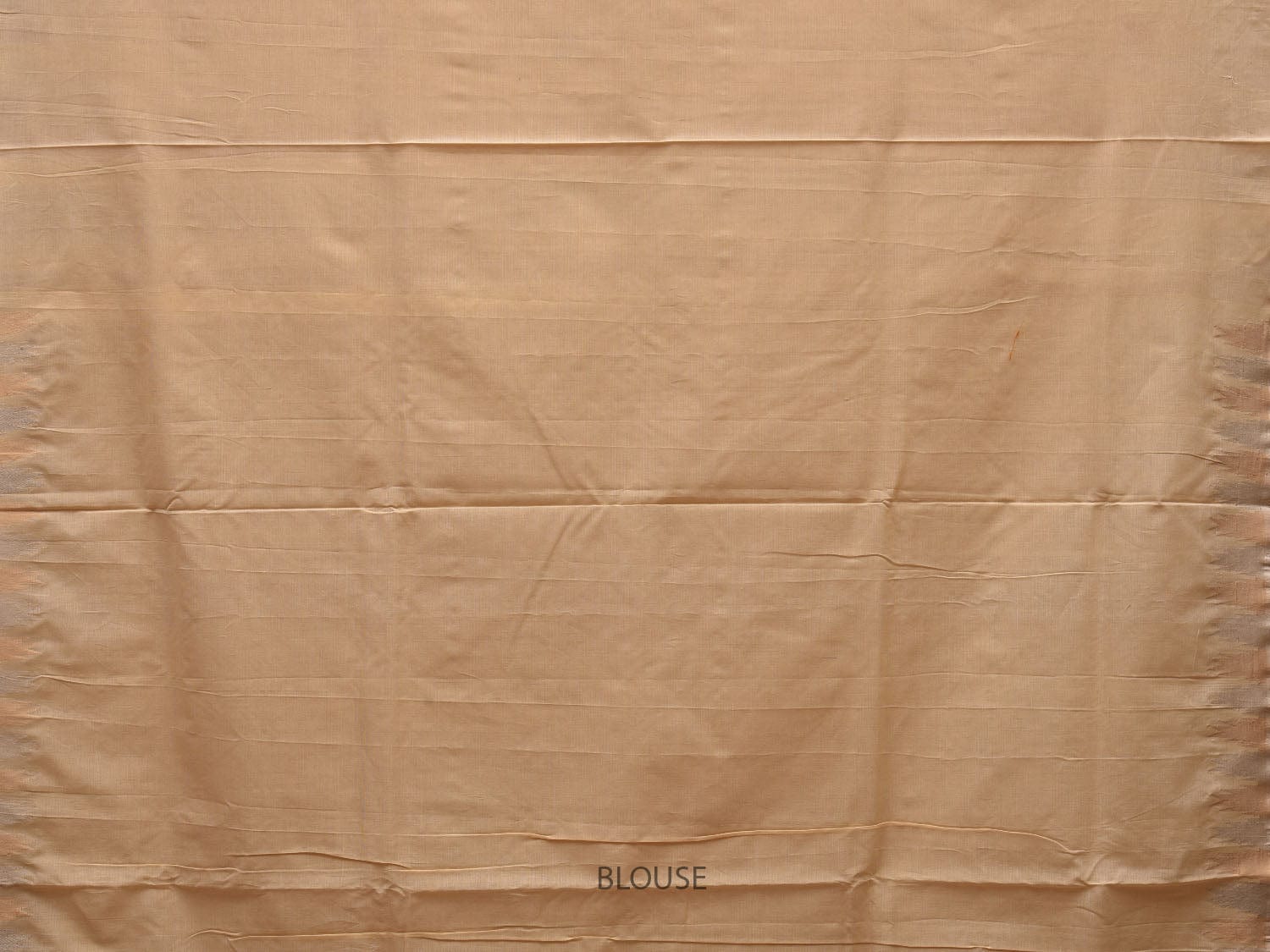 Beige Khadi Cotton Handloom Saree with Temple Border Design - Global Threads | Swadesiicart