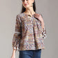 Yufta Beige Pure Cotton Geometric Gathered Or Pleated Top