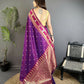 Joban Fashion Purple Banarasi Soft Silk Woven Saree | Swadesiicart