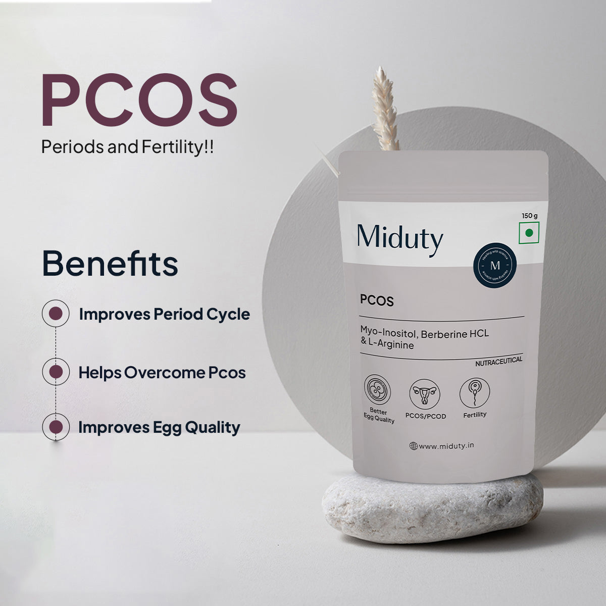 Miduty by Palak Notes PCOS Periods Fertility Powder | Swadesiicart