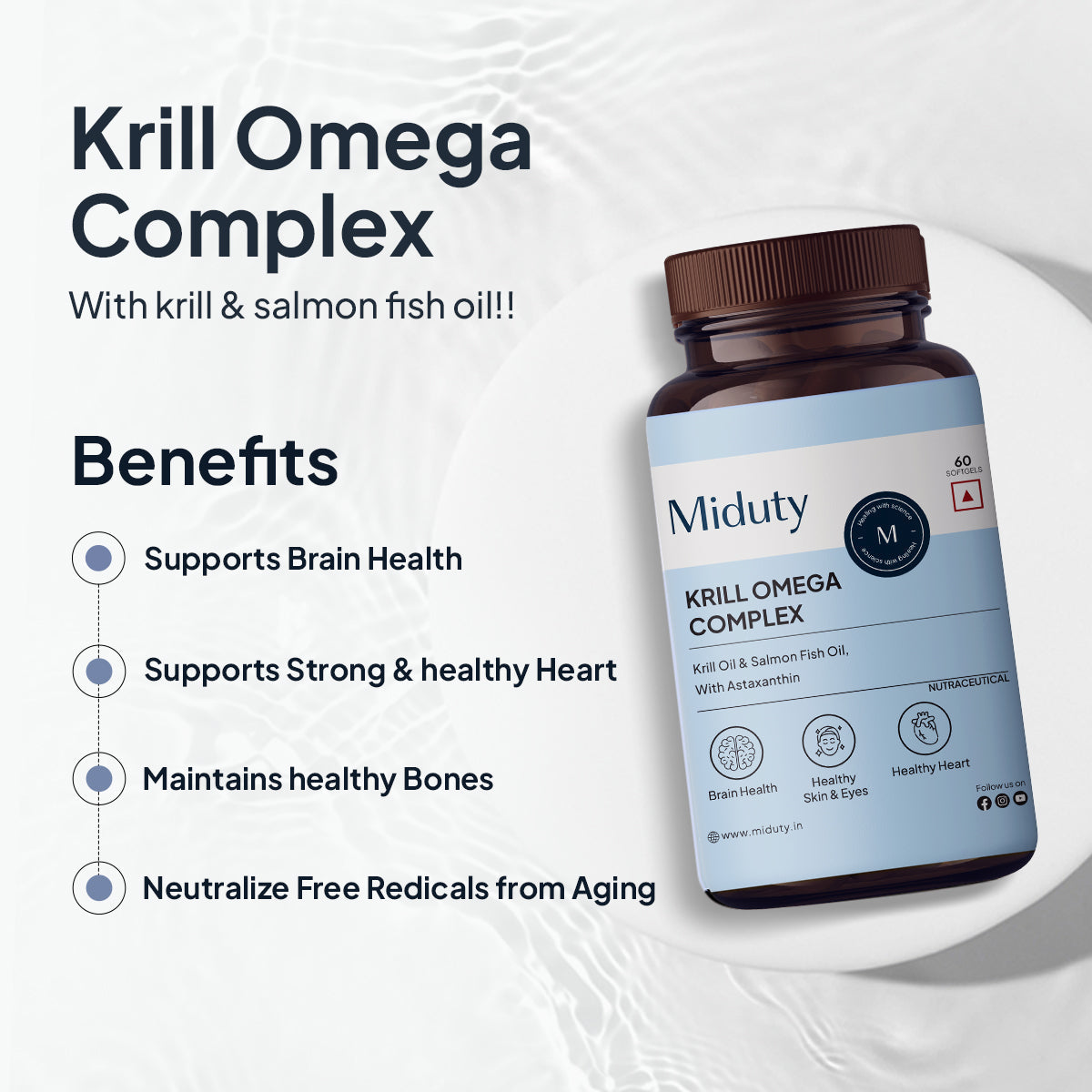 Miduty by Palak Notes Krill Omega Complex Softgels - Swadesiicart