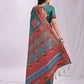 Shree Shyam Fashion Vastraloom Rama Green Linen Cotton Saree