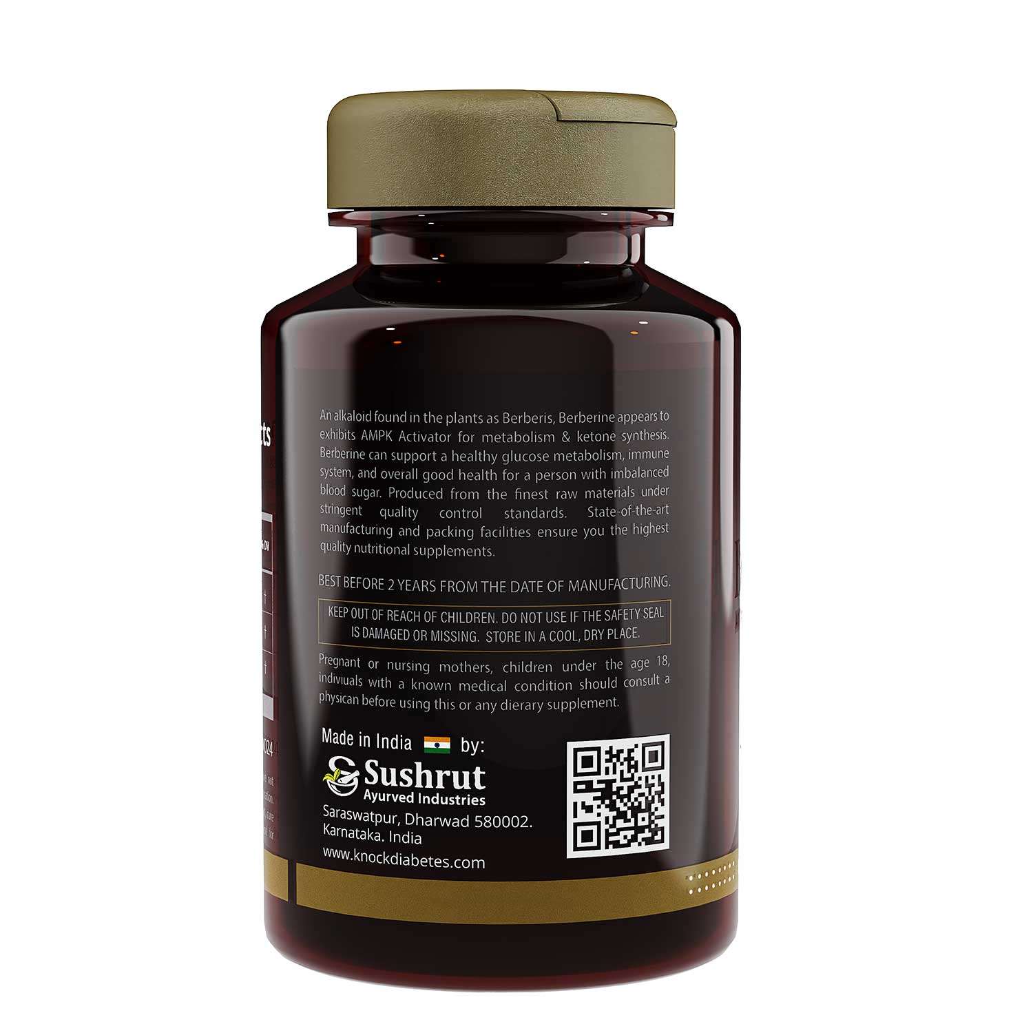 Sushrut Ayurved Good Health Berberine Veg Capsules - Swadesiicart