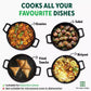 The Indus Valley CASTrong Cast Iron Kadai, Pre-seasoned, Nonstick, 100% Pure, Toxin-free, Induction, 21/25cm, 1.7L/3.3kg