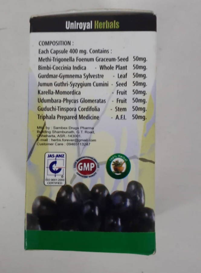 Uniroyal Herbals DY-B Pure Herbal Capsules | Swadesiicart
