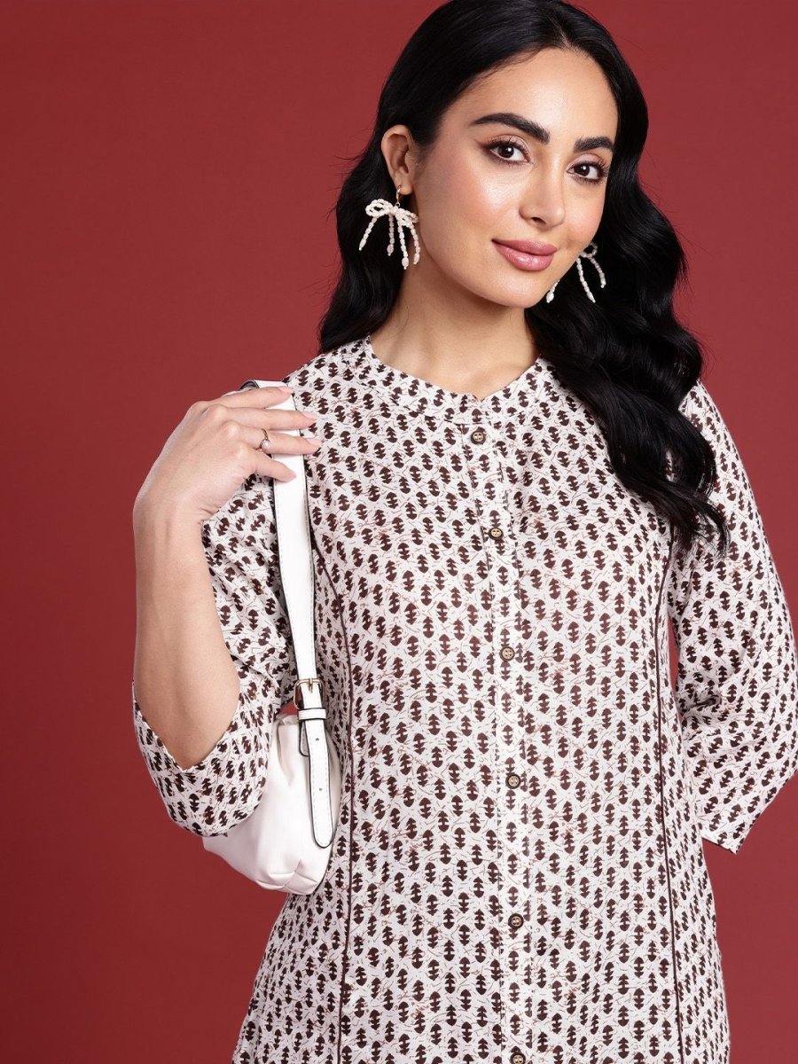 Anouk Women Ethnic Motifs Printed Regular Kurta with Trousers - Swadesiicart