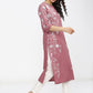 Vishudh Woman Pink Floral Printed Keyhole Neck Kurta - Swadesiicart