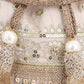 Masq Women Beige & Gold-Toned Embellished Potli - Swadesiicart