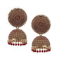 Mominos Fashion Joharkamal Gold-Polished Meenakari Jhumkas For Women & Girls (Maroon) - Swadesiicart