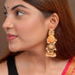Shoshaa Gold-Toned Contemporary Jhumkas Earrings | Swadesiicart