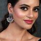Shoshaa Silver-Toned Classic Chandbalis Earrings | Swadesiicart